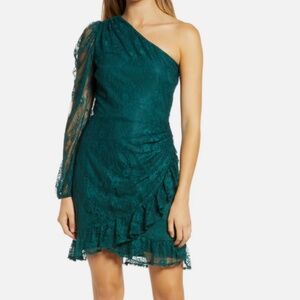 NWT WAYF X BFF JESS One Shoulder Lace Minidress Size S